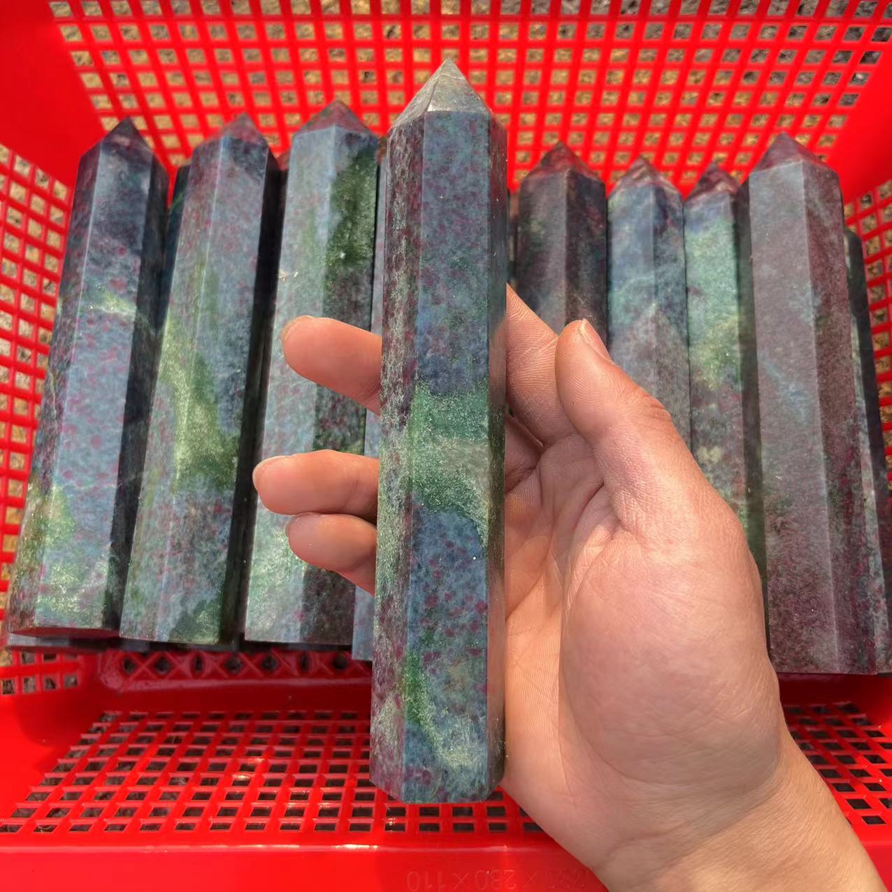 Kyanite + Ruby + Green Mica Medium Standard Tower, Price by kg