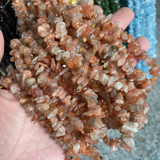 Gold Sunstone chips string