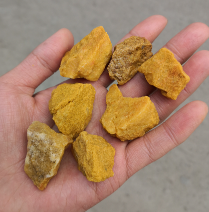Flava Aventurino kruda ŝtono 20~40mm, prezo per kg