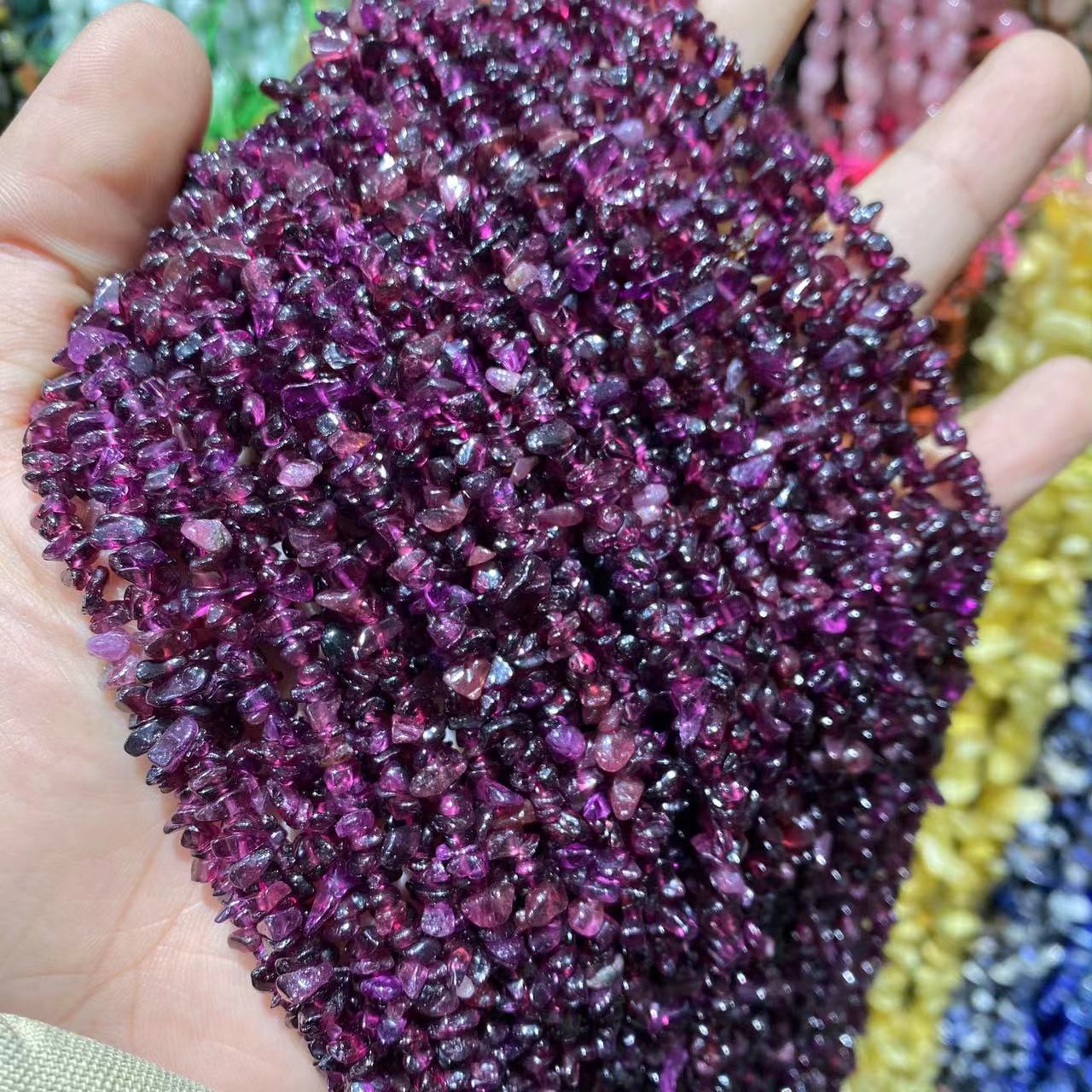 Purpura Grenat Chips ŝnuro