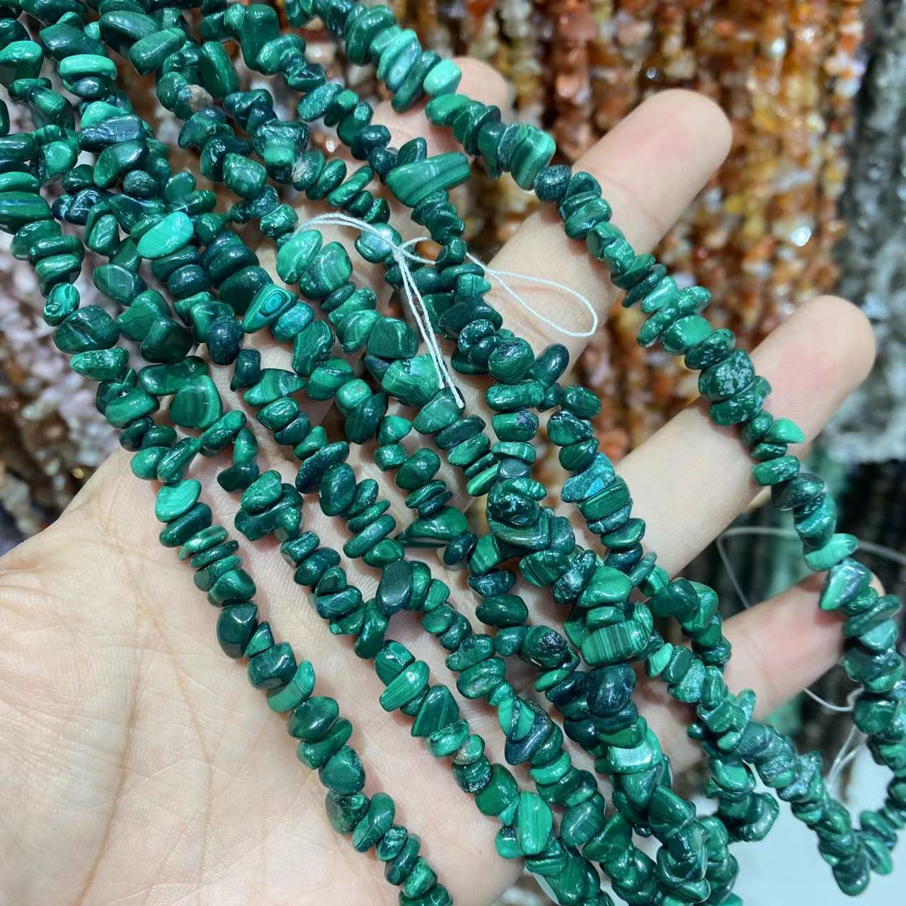 Malachite Chips-ŝnuro
