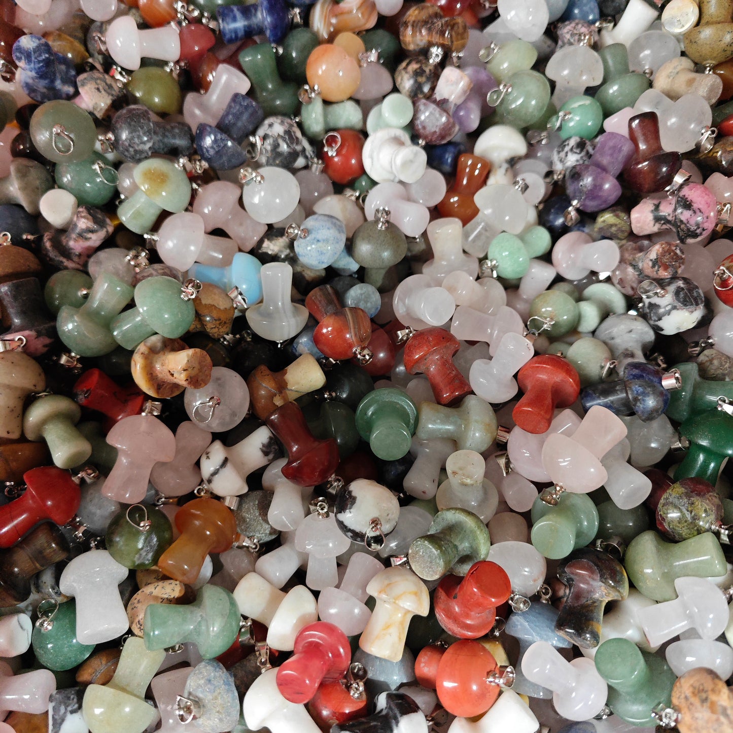 Mixed material mushroom pendant 20mm, price by kg