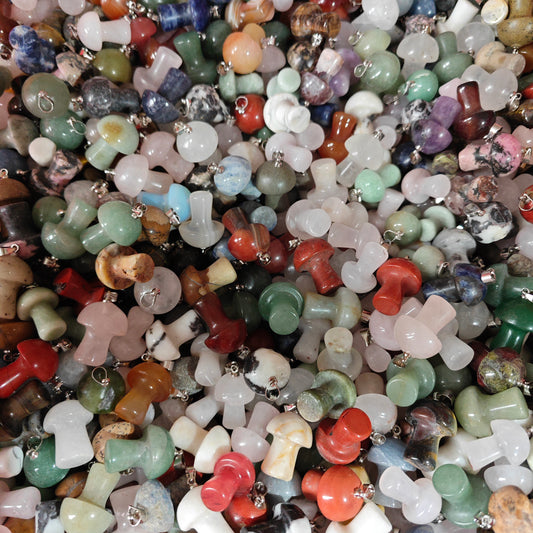 Mixed material mushroom pendant 20mm, price by kg