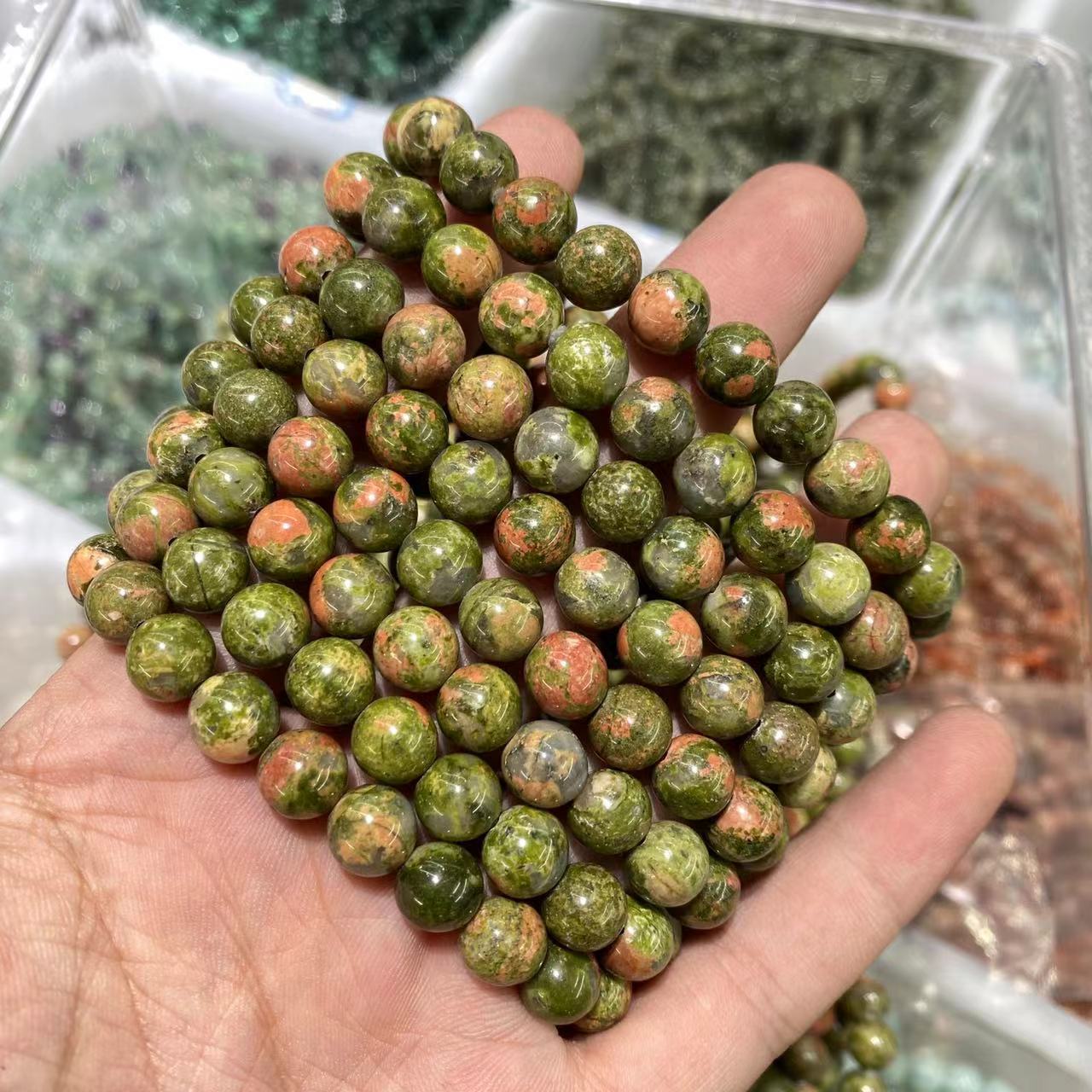 Unakite braceleto 8mm
