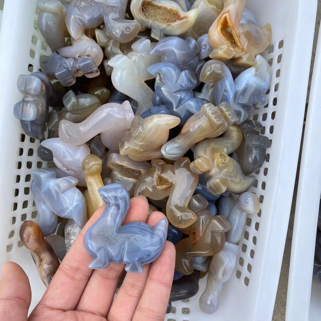 5cm agate geode animal carvings, price by pc