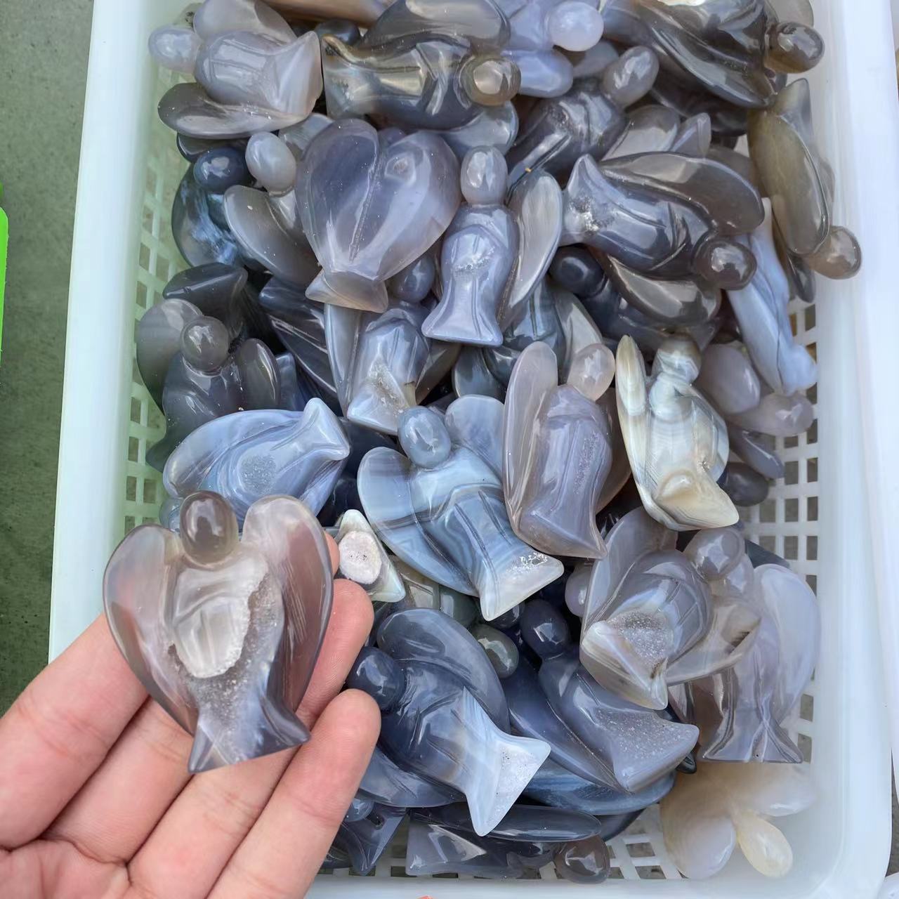 5cm agate geode animal carvings, price by pc