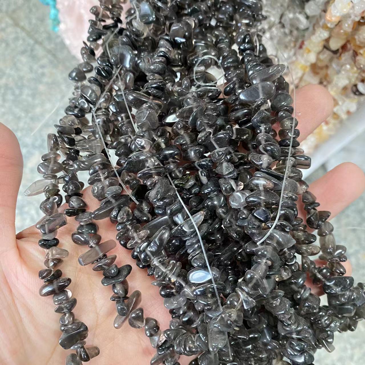 Ice Obsidian chips string