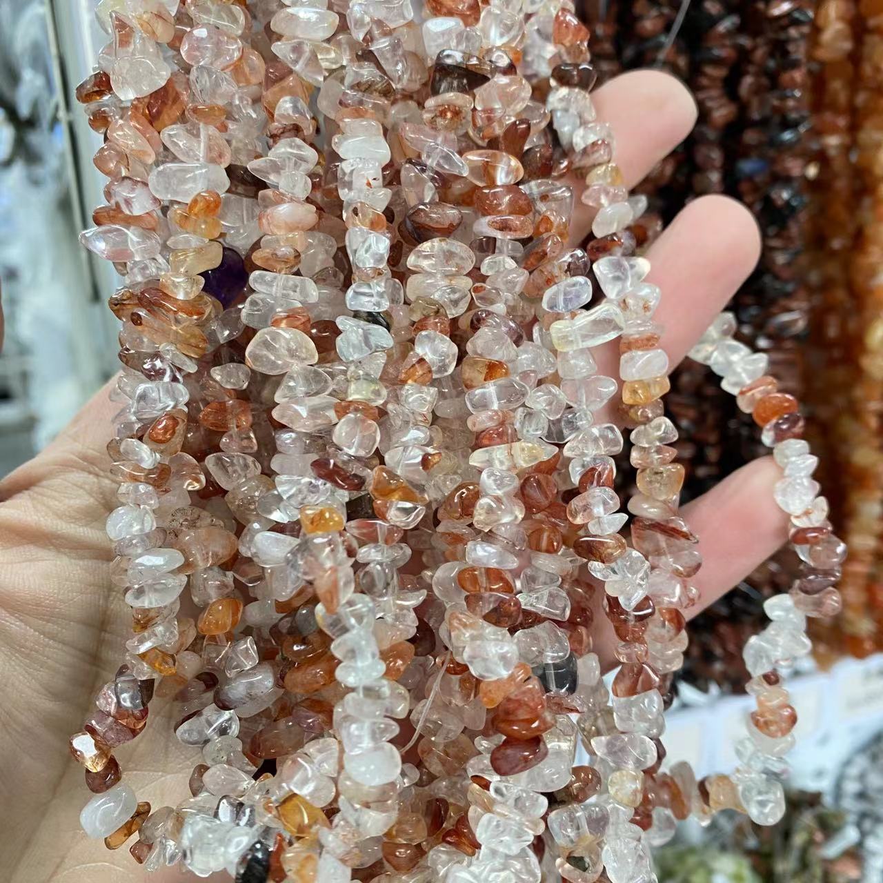 Fajro Quartz Chips ŝnuro