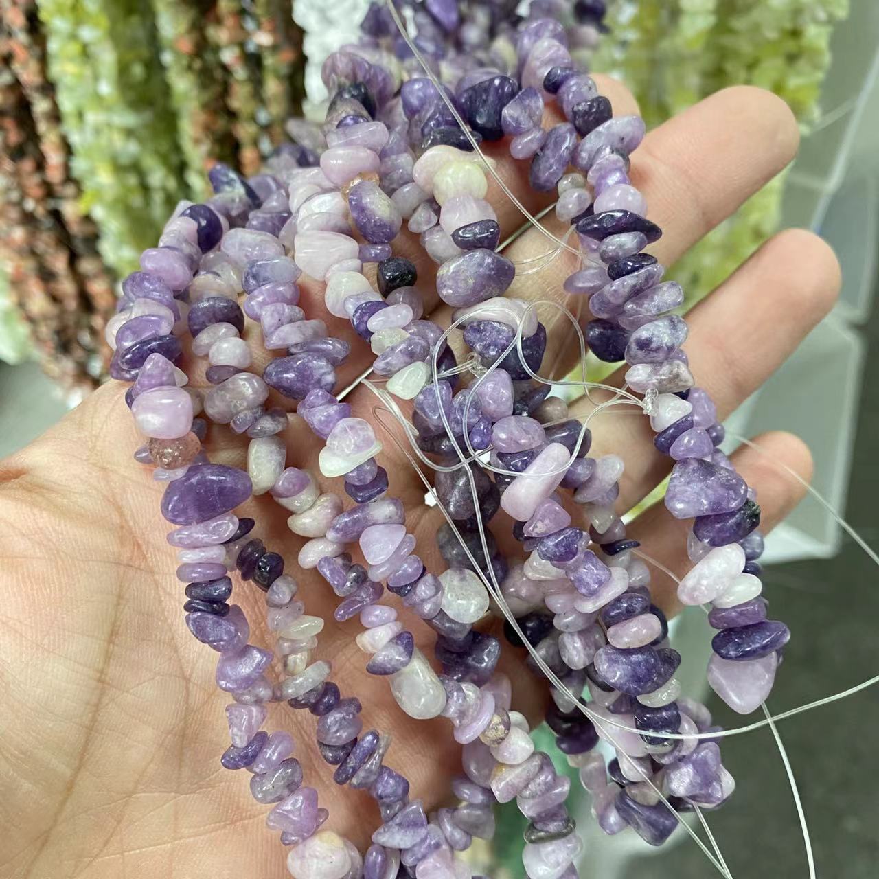 Purpura Mica Chips ŝnuro