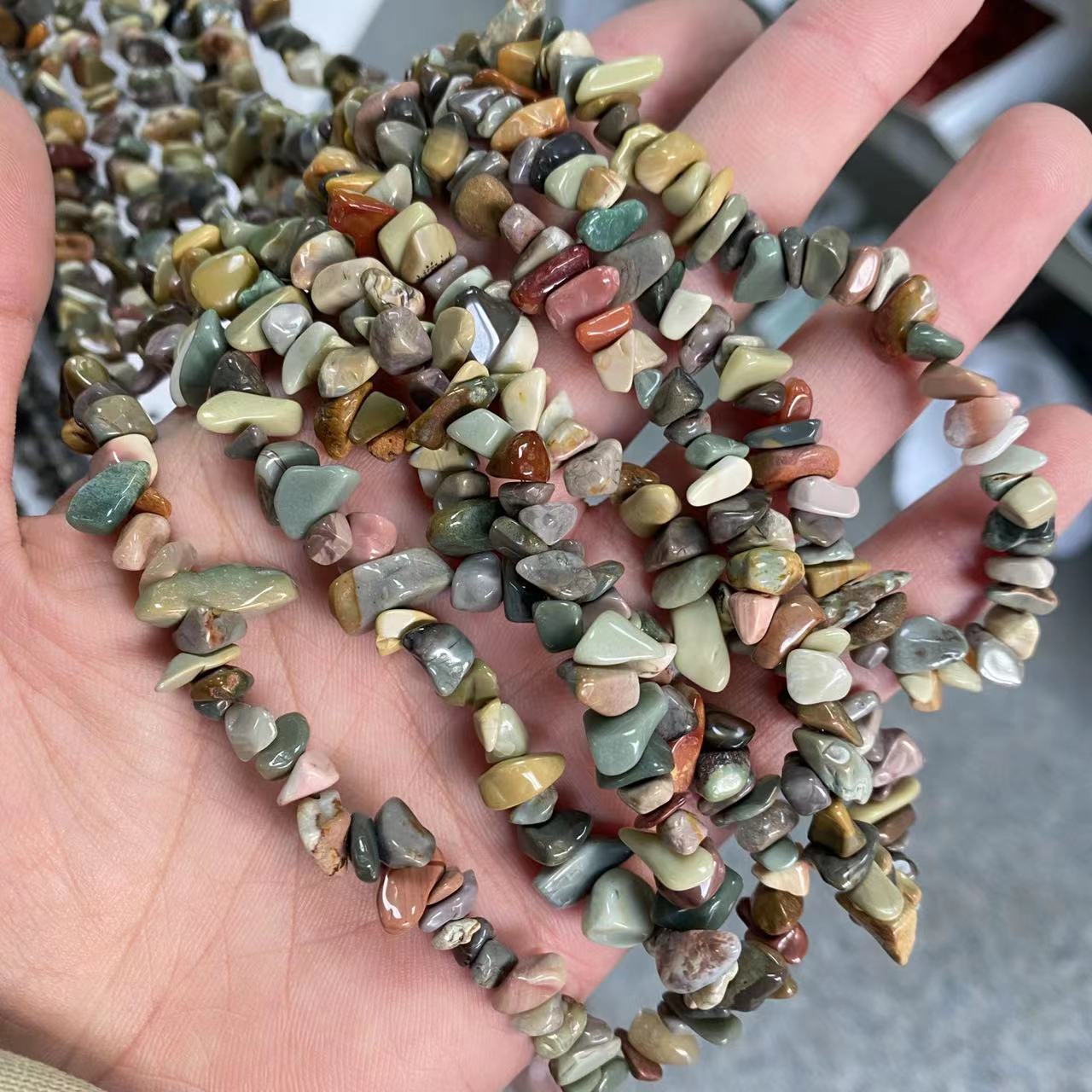 Alashan Agate blatoj ŝnuro
