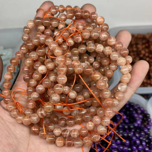 Gold Sunstone Bracelet 7mm