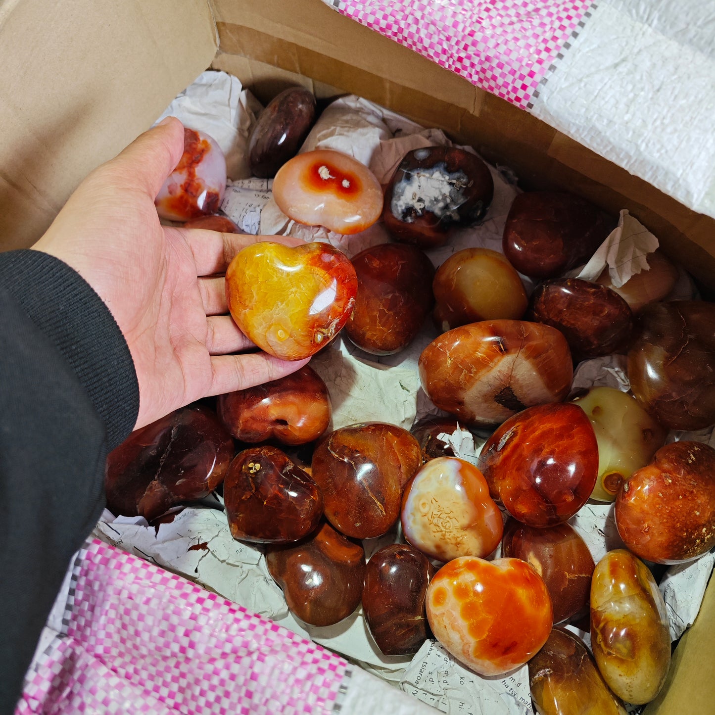 Carnelian Heart, price by kg
