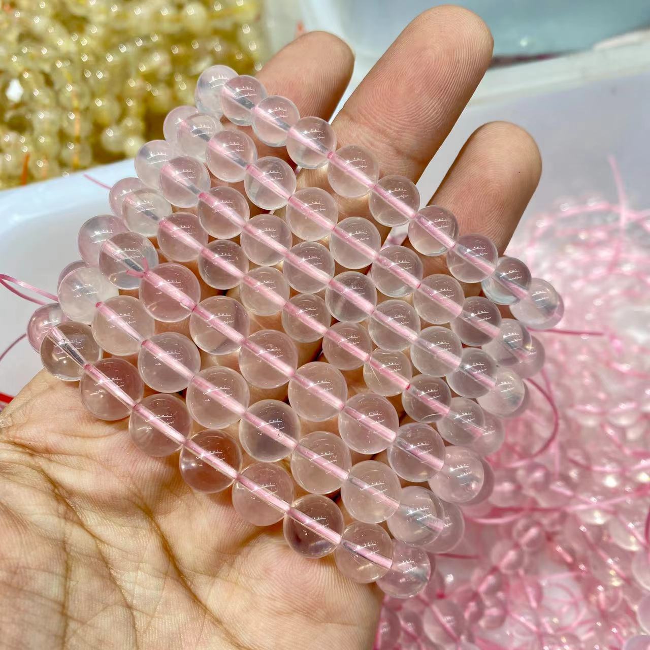 Starlight Rose Quartz Braceleto 8mm