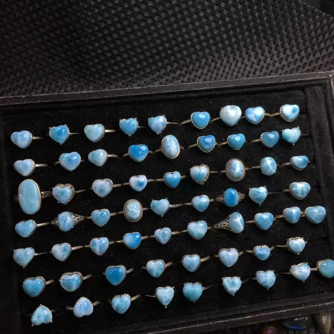 Larimar #2 Arĝenta Ringo