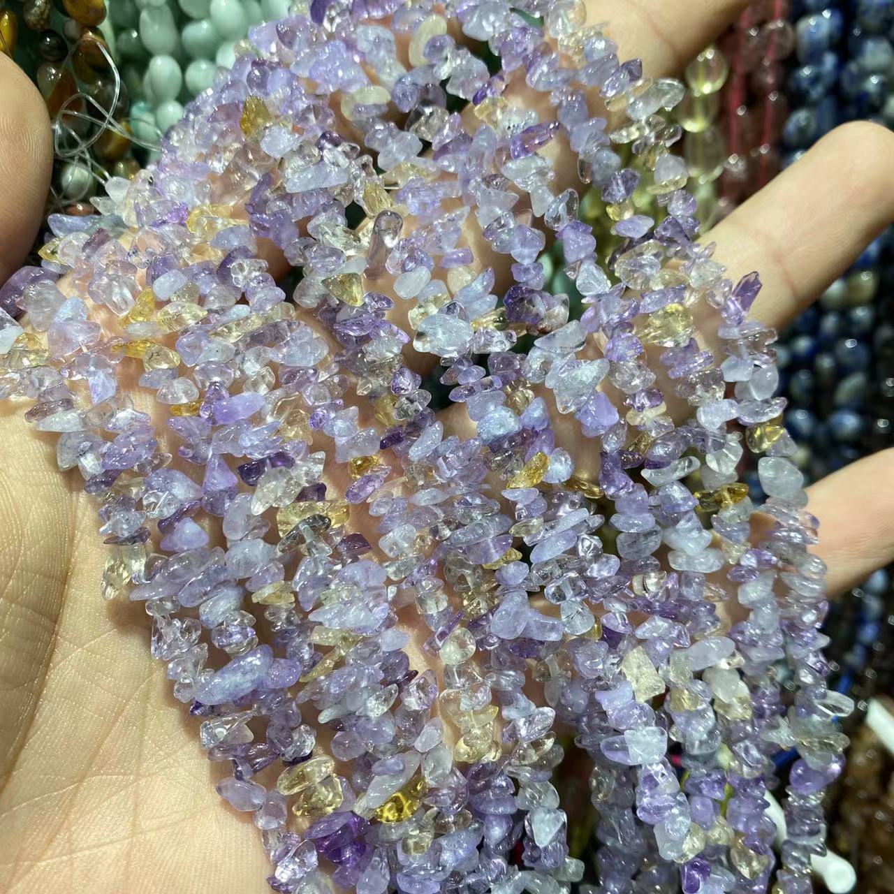 Ametrine Chips ŝnuro