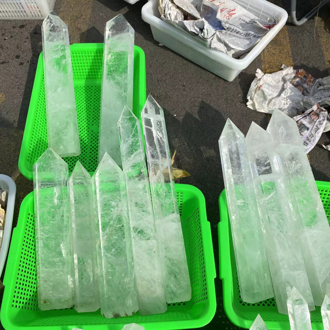 Clear quartz big tower S, price by kg