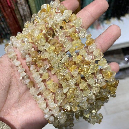 Citrine Chips ŝnuro