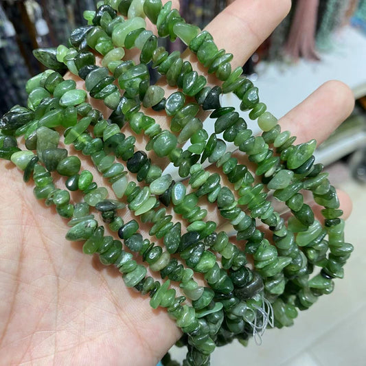 Ŝnuro de Green Jade Chips