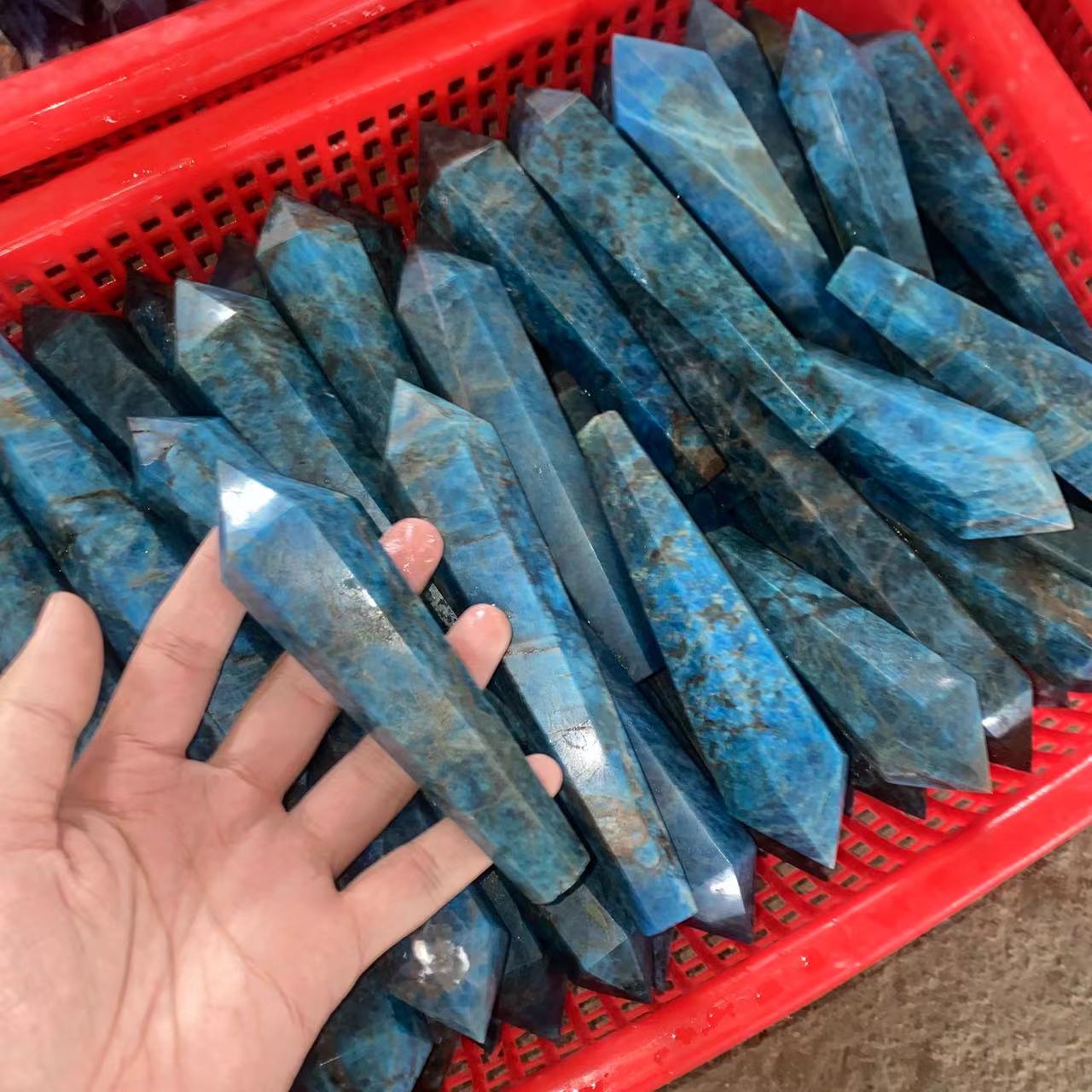 Blue Apatite Scepter, Tower, Price by kg