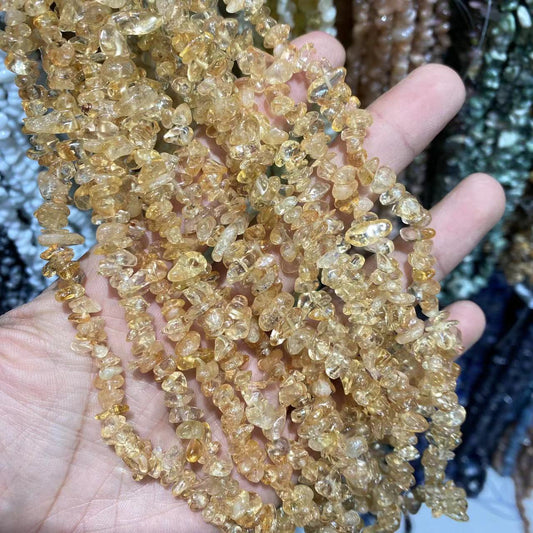 Citrine Chips ŝnuro