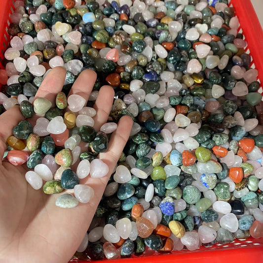Mixed material heart 15*8mm, price by kg
