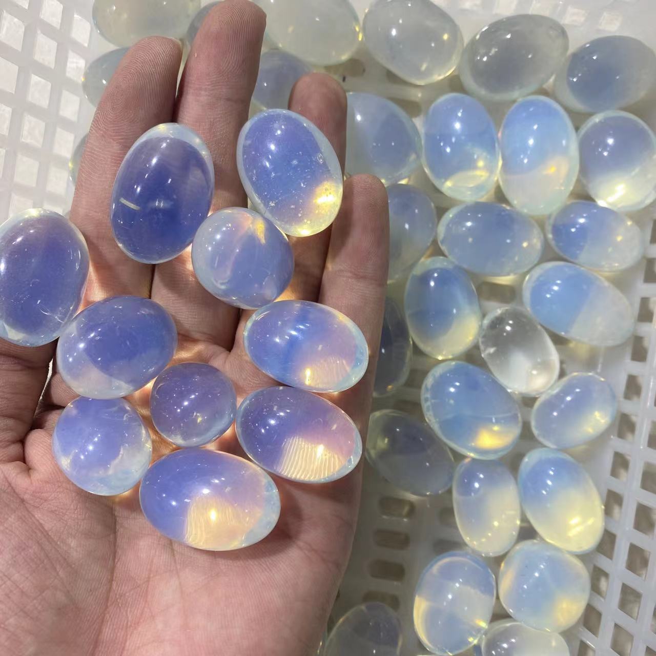 White opalite tumbles, price by kg