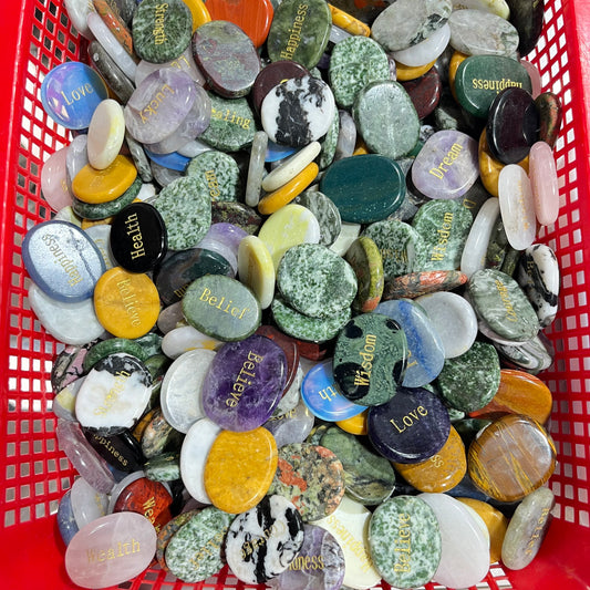 Mixed material printed Palm Stone 40mm, price by kg