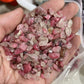 Rhodonite and quartz chips, price by kg