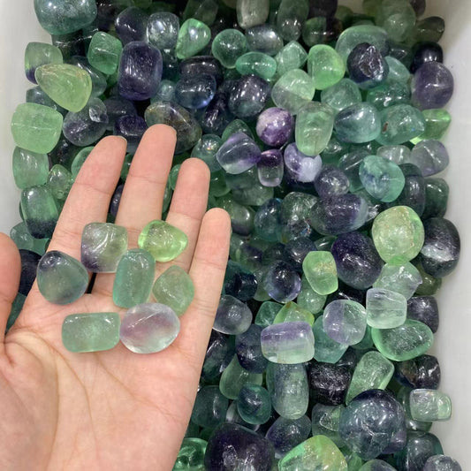 Green Fluorite tumbles, price by kg