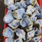 Blue lace agate raw stone A, price by kg