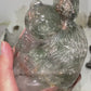 Clear and garden quartz carving, price by kg